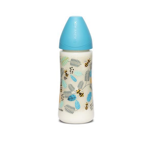 [8426420051408] Biberón Pp 360Ml Fisiológico +4M  Flujo L Abejas - Suavinex