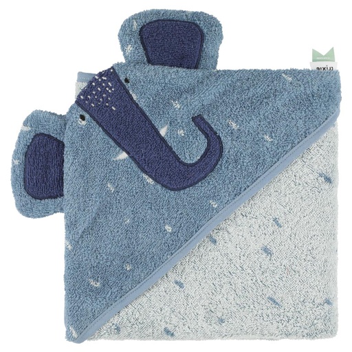 [11-880] Hooded Towel - 75X75Cm - Mrs. Elephant Trixie