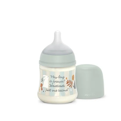 [8426420900850] Biberón 150Ml Fisio 0-3M Flujo S Wonder Verde Rayas Suavinex