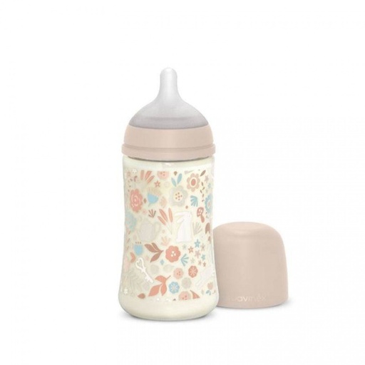 [8426420900881] Biberón 270Ml Fisio 3-6M Flujo M Wonder Rosa Suavinex