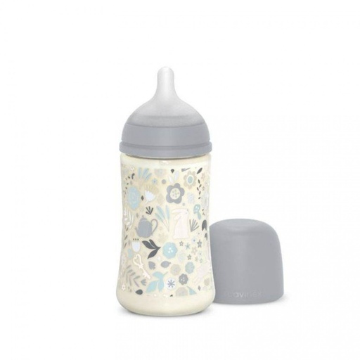 [8426420900928] Biberón 270Ml Fisio 3-6M Flujo M Wonder Celeste Suavinex