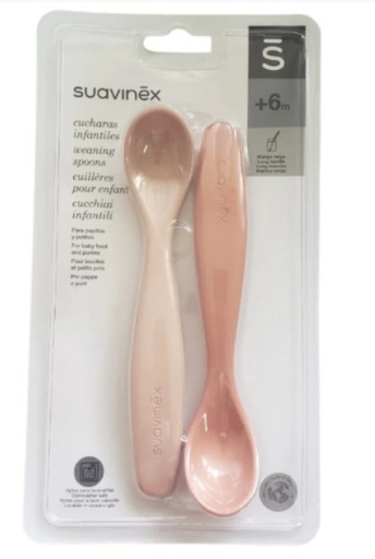 [8426420901000] Pack X 2 Uds Cucharas Wonder Rosa / Blanco Suavinex