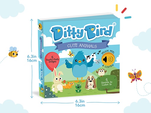 [9780648268512] Cute Animals - Touch &amp; Feel Ditty Bird