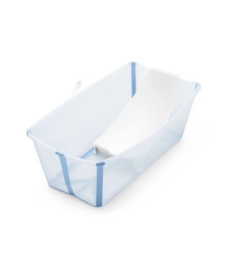 [SKE17.TC] Set Bañito (bañito + soporte) - Transparente/Celeste Stokke