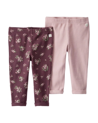 [195862611515] Pack 2 Pant Acanalados Alg Org Little Planet3M Carters