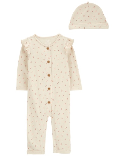 [195862666126] Monito Y Gorro Estampado Algodón 3M Carters