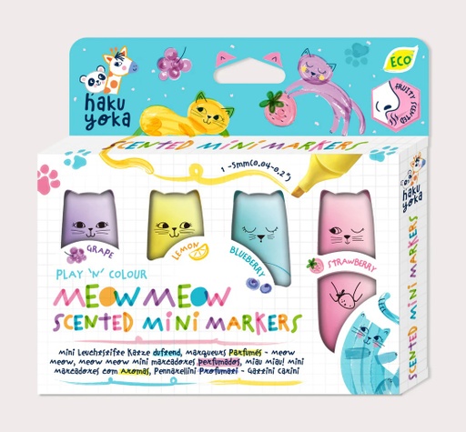 [6920773331528] Pack 4 Marcadores Perfumados Gatos Haku Yoka