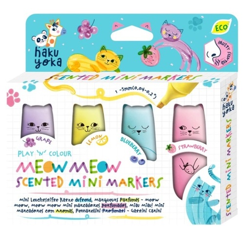[6920773331528] Pack 4 Marcadores Perfumados Gatos Haku Yoka