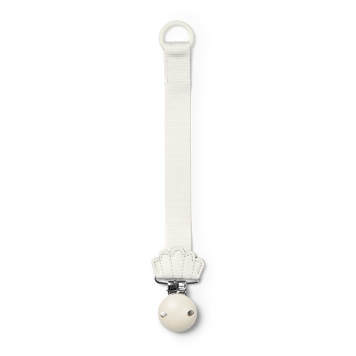 [30155112102NA] Pacifier Clip Wood Vanilla White Elodie