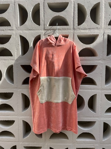 [PKPCHBR-46] Poncho Beige/Rosa 4-6Y Peekaboo