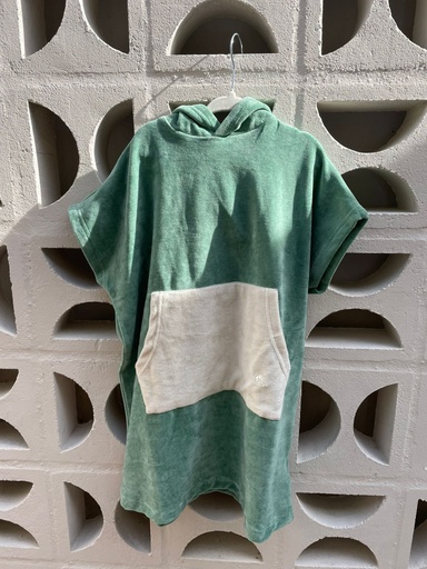 [PKPCHBV-46] Poncho Beige/Verde 4-6Y Peekaboo