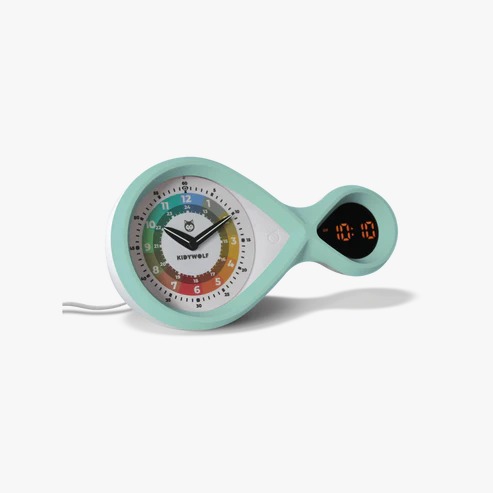 [KIDYALARM-GR] Kidyalarm Educational Alarm Clock Mint Kidywolf