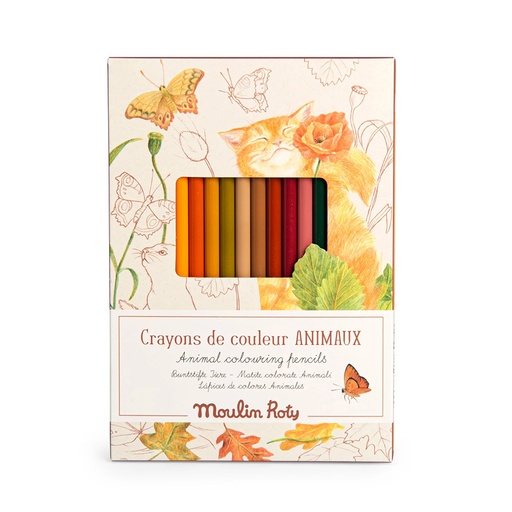 [712613] 12 Lapices De Colores + Tarjetas El Jardinero Moulin Roty