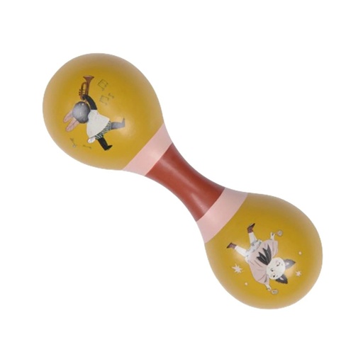 [715120] Maraca doble Ocre Moulin Roty