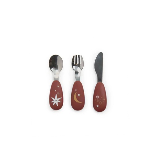 [715232] Set De Cubiertos Silicona Apres La Pluie Moulin Roty