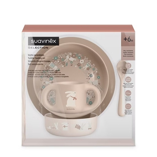 [5678] Vajilla De Aprendizaje 5 Uds - Wonder Beige Suavinex