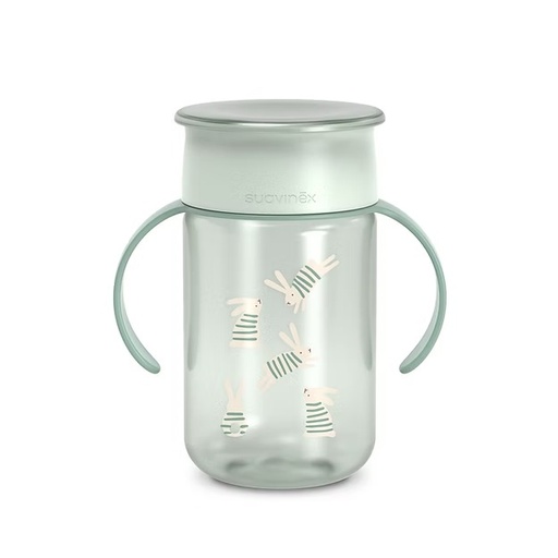 [907385] Vaso 360° Antiderrame 340Ml - Wonder Conejo Verde Suavinex