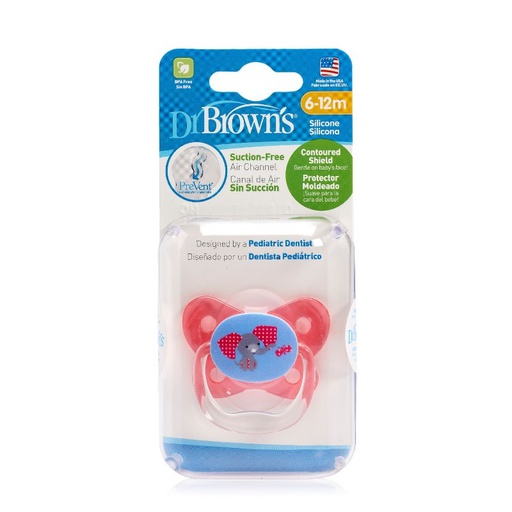 [072239304075] Chupete Etapa 2 - 6-12M Motivo Niña En Blister Dr. Browns