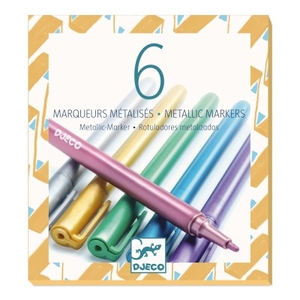 [DJ08870] 6 Metallic Markers Design By By Djeco
