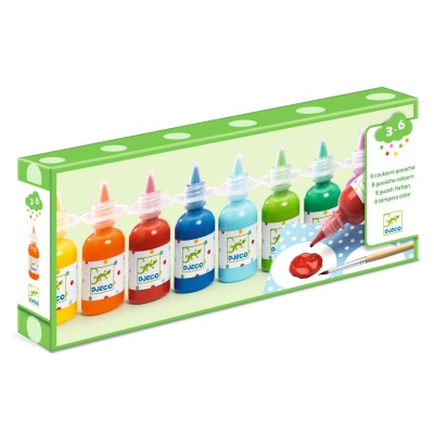 [DJ08861] 8 Bottles Of Poster Paint Design By By Djeco