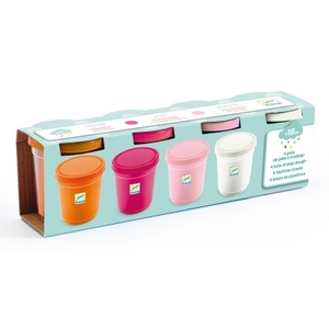 [DJ09026] 4 Tubes Of Play Dogh - Sweet Design By By Djeco
