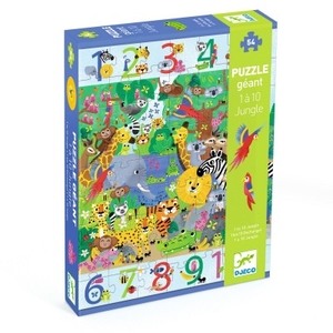 [DJ07148] 1 to 10 Jungle - 54 pcs Djeco